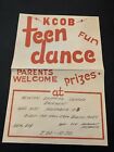 Vintage KCOB Teen Dance Newton Iowa Poster