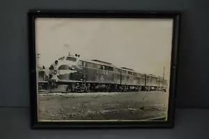 Vintage Original Black and White Photo of Erie Diesel Locomotive #704 Framed - Picture 1 of 3
