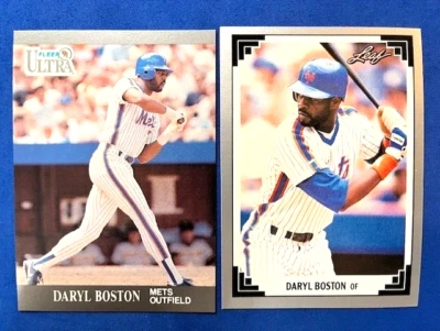 Daryl Boston 1991 Fleer Ultra & 1991 Leaf Baseball - Mets - Image 1 of 2