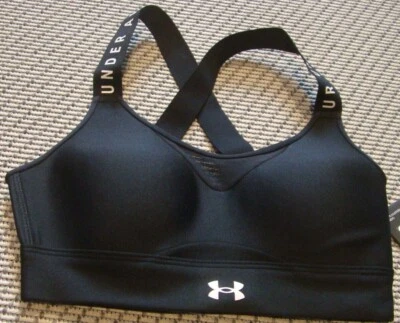 Sujetador deportivo Under Armour Infinity de alto impacto negro 1351994 para mujer *Elige la talla* Foto 1 de 4