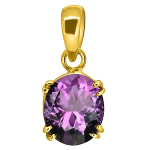 5.25 Ratti Quality Natural Katela Amethyst Gold Plated Pendant Lab Certified sto - Picture 1 of 5