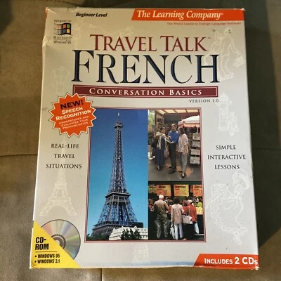 The Learning Company TRAVEL TALK FRENCH Conversation Basics 2-CD Set - Image 1 of 4