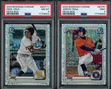 2020 Bowman Chrome Mega Box Refractor Oneil Cruz PSA8 RC Jeremy Pena BCP61 PSA 9
