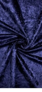 "Bling" Heavy Crushed NAVY Velvet Fabric ~Furniture,Curtain,Cushions~UK STOCK - Picture 1 of 1
