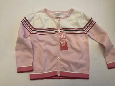 Vintage 2006 NWT Gymboree CHERRY PIE Pink Sweater Cardigan Size 4 years - Image 1 of 2
