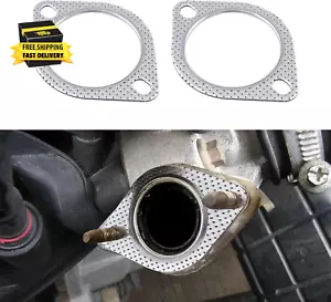 2 Stück Auto Auspuffdichtung, Hochtemperatur Auspuffdichtung, Ultra Seal 2-Schrauben 2,5 Zoll Ex - Bild 1 von 7