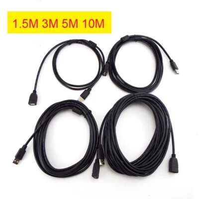 1.5/3/5/10M USB 2.0 Cable Male Female  Extension Data Charger Cord Wire Adapter - Image 1 of 4