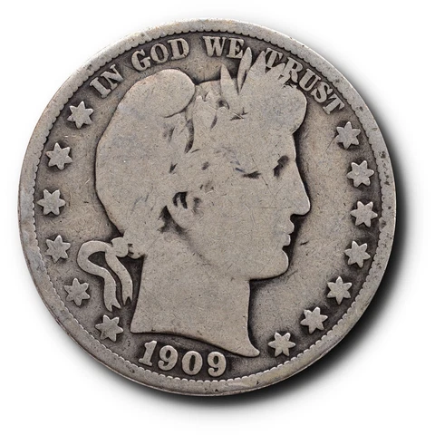 1909 Barber Half Dollar Silver 50C Cover