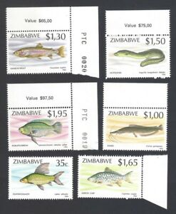 AOP Zimbabwe #696-701 1994 Fish set of 6 MNH