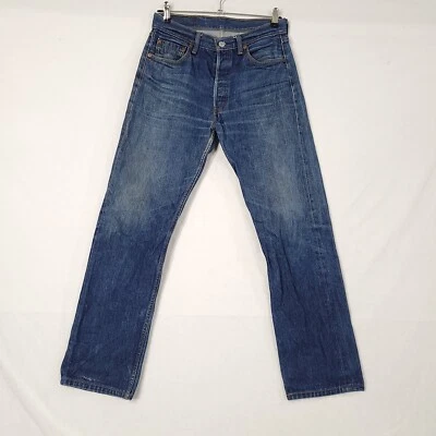 Levi's 501 Men's Denim Pants Button Fly Mid Rise Blue Size 30 x 32 (Actual 28) - Image 1 of 4