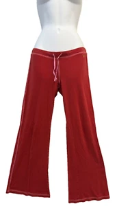 ☆ vintage y2k 2000s Victoria's secret red flared sweatpants XS cotton - Picture 1 of 17
