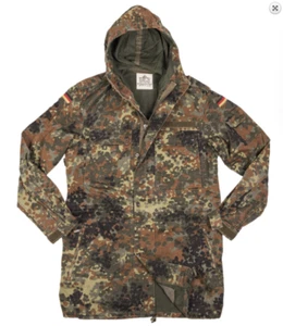 Genuine German Army Flecktarn Parka Military Hooded Field Jacket Camo Coat UK - Picture 1 of 1