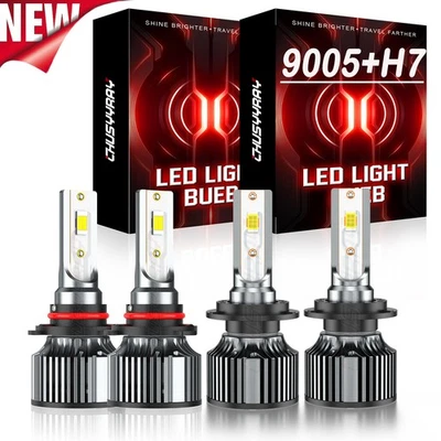 4x faros LED haz alto/bajo 6500K 9005+H7 para Kia Forte 2019-2020 Foto 1 de 4