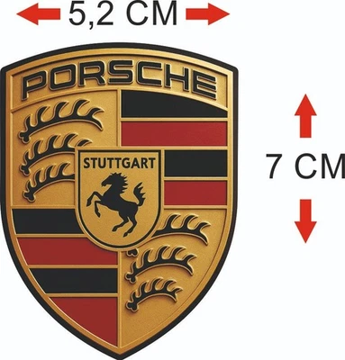 Porsche Original Aufkleber Sticker Logo 2X 46m x 60mm Auto-Tuning Styling Wappen - Bild 1 von 2