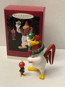 FOGHORN LEGHORN & HERENERY HAWK Hallmark Looney Tunes 2 Ornament Set 1996 MM44 - Bild 1 von 3