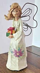 Ganz Angel Carrying Gifts Floral 7" Tall Floral Apron - Picture 1 of 6