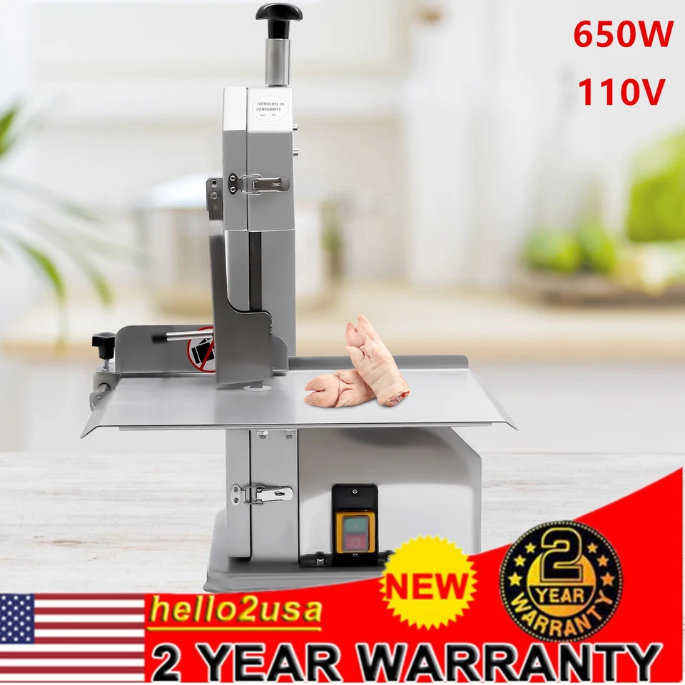 Commercial Electric Frozen Meat Cutting Machine Band Saw Blade Bone Cutter 650W - Image 1 of 4