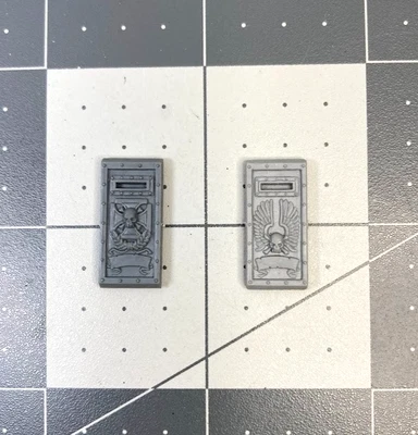 GW 40K Space Marine DREADNOUGHT FRONT ARMOR INSIGNIA PLATE bits x2 GW bitz BQ25 - Image 1 of 2