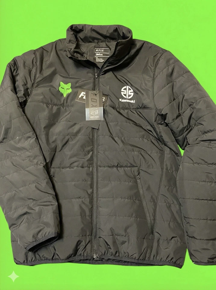 Chaqueta acolchada Fox Racing Kawasaki Howell para hombre - mediana - verde equipo/negro Foto 1 de 4
