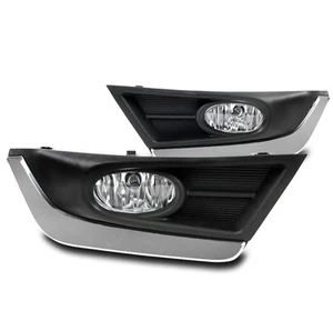 FOR 2017 2018 HONDA CR-V CRV CHROME BUMPER FOG LIGHTS LAMP W/BULB+WIRING HARNESS - Picture 1 of 4