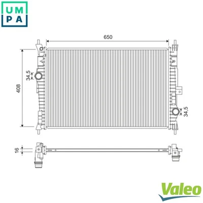 RADIATOR ENGINE COOLING 701173 FOR PEUGEOT PARTNER/Box/Body/MPV EXPERT/Van/Bus - Image 1 of 4
