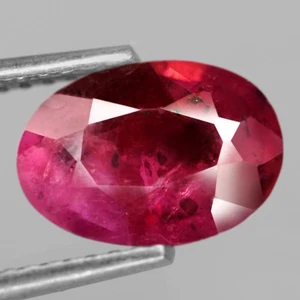 1.92Ct. Natural Gemstone Ruby Top Red Pink Oval Normal Heated Tanzania Ravishing - Picture 1 of 7