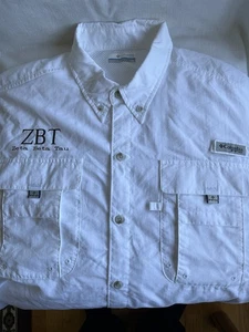 NEW Columbia Omni Shade PFG  Whit Short Sleeve Pockets  Zeta Beta Tau  *LARGE - Picture 1 of 8