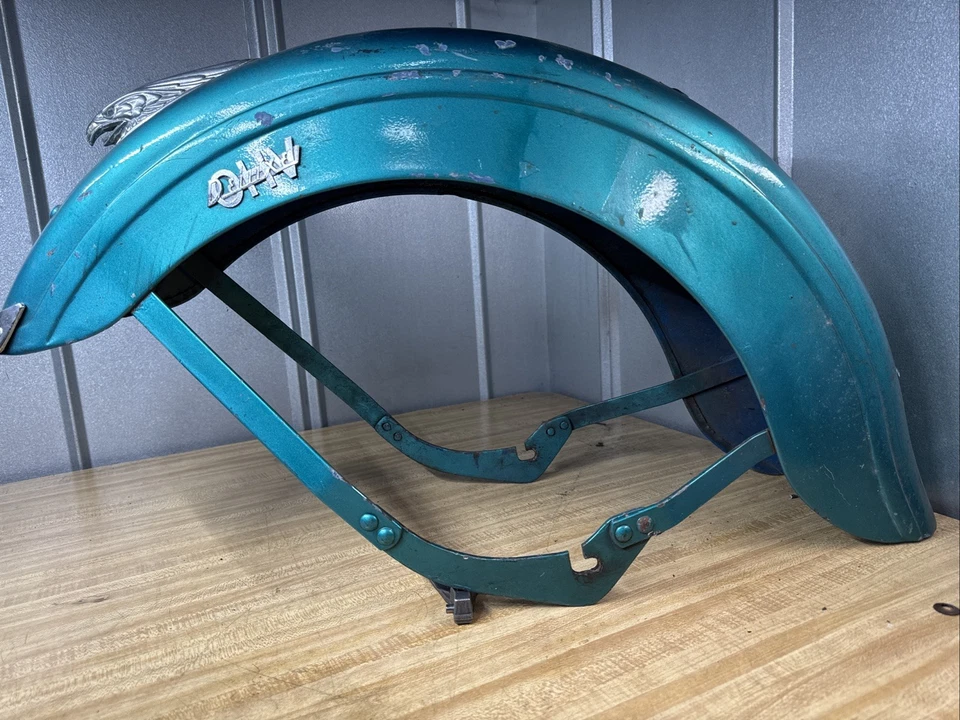 Harley-Davidson Knucklehead UL 1938-40 Not OEM Narrow Brace Squashed Bird Fender - Image 1 of 4