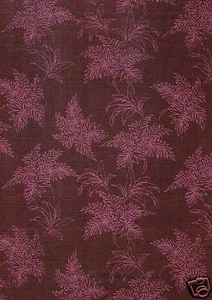 Harvest Pink & Brown Foliage Leaves Fabric bty PRICE REDUCED - Picture 1 of 2