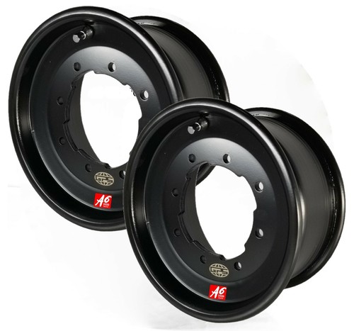 (2) GPS A6 Rolled Lip 10x5 4+1 Atv Racing Wheels - BLACK | eBay