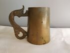 Vintage Dragon Handled Brass Mug Heavy 