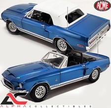 ACME A1801848 1:18 1968 SHELBY GT500 CONVERTIBLE (ACAPULCO BLUE)