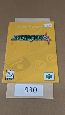 Starfox Nintendo 64 - N64 - Manual Only **NO GAME! - Imagen 1 de 4