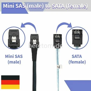 50CM MINI SAS 36P SFF-8087 zu 4x SATA 7Pin Zielfestplatten Datensplitterkabel DE - Photo 1/10