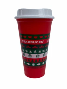 Starbucks 2013 Navidad Vaso Tapa Reutilizable Libre de BPA - Imagen 1 de 9