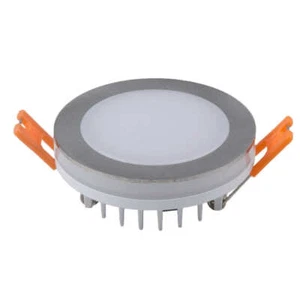 LED Einbau-Downlight AURORA mit seitlichem Lichtkranz, IP44, Ø 8cm, 6W 3000K 450 - Bild 1 von 4
