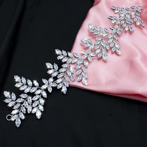 Novia Cabello Vid , Imitación Diamantes Aceituna Rama Diseño Chapado en Rodio - Imagen 1 de 12