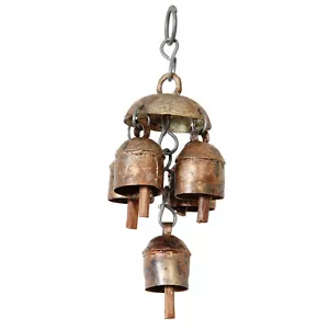 Rustic 5 Bells Memorial Chandelier Wind Chimes For Outdoors Farmhouse Ornaments - Picture 1 of 4