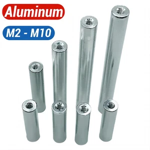 Verbindungsmuffe Rund M2 M2.5 M4 M5 M6 M8 M10 Aluminium Langmutter Gewindemuffe - Bild 1 von 11