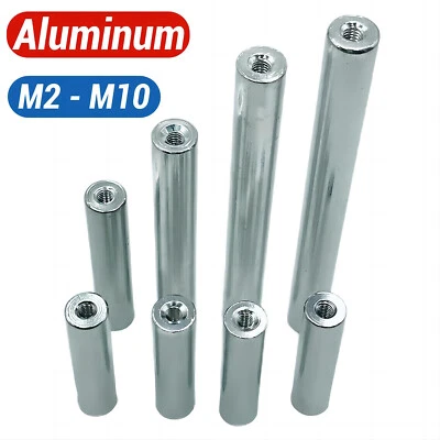 Verbindungsmuffe Rund M2 M2.5 M4 M5 M6 M8 M10 Aluminium Langmutter Gewindemuffe - Bild 1 von 4