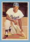 SANDY AMOROS 1957 TOPPS #201 NO CREASES CLEAN BACK BROOKLYN DODGERS EX/MT