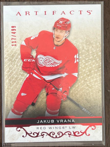 2021-22 Upper Deck Artifacts Jakub Vrana Ruby Red Parallel /499 #10 SP