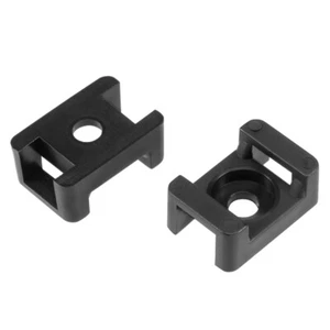 Base de serre-câble Type selle Support de fil Nylon 9.2mm Largeur du trou Noir - Photo 1 sur 4