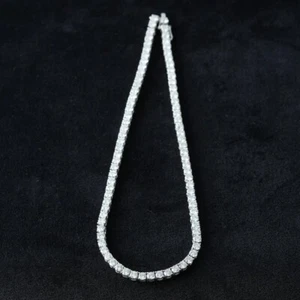 Gorgeous 18 inches 4 mm White Diamond Tennis Necklace, Excellent Cut & Luster - Picture 1 of 8