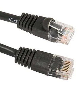 25ft Cat5E PoE 24AWG Copper Cable BLK for Lorex Swann Nightowl Zmodo Qsee IP NVR - Picture 1 of 2