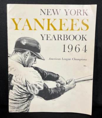 NY Yankees 1964 MLB Yearbook Baseball Mantle Maris W/Newspaper Clippings - Image 1 of 4