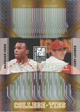 2007 Donruss Elite Extra Edition College Ties Gold #11 Cook/Luebke/500