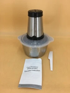 Food Processor Meat Grinder Electric Food Chopper 8 Cup Stainless Steel Bowl (A) - Picture 1 of 8