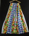 Mexican Fabric Mutlicolor Fruit Checkerboard Polyester Tablecloth 60x60&quot;
