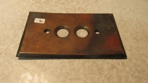 Placa de interruptor de luz con botón pulsador Perkins antiguo no. 2 - Imagen 1 de 1